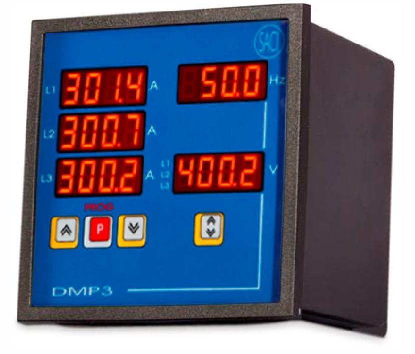 SACI D20M00 MULTIMETRO DIGITAL DMP3 TRIPLE 3X(9999/5A)(0-500V)(10-100HZ)
