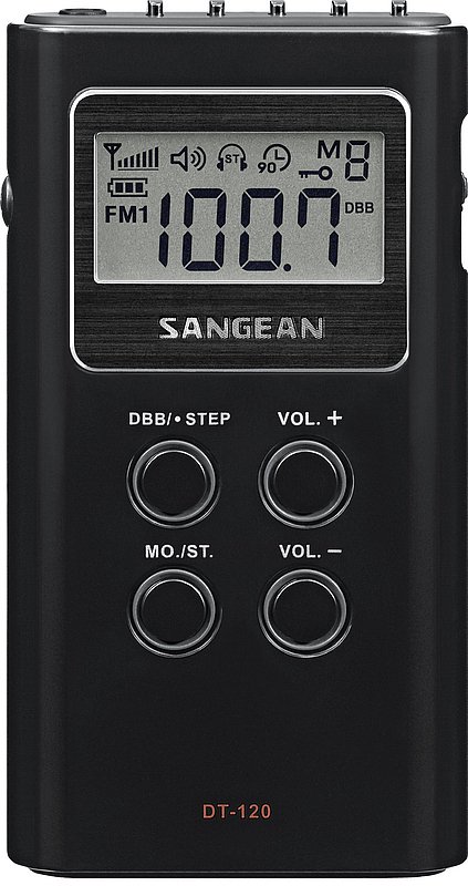 SANGEAN SDT-120B RADIO PORTATIL FM-AM SANGEAN CON DISPLAY COLOR NEGRO