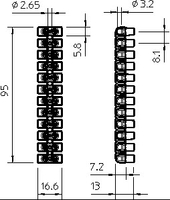 OBO-BETTERMANN 2056089 REGLETA 72/CE SECC.4mm2 PP NG.