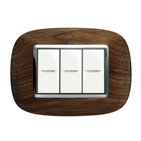 BTICINO HB4803LCA PLACA 3 MOD.AXOLUTE MADERA CEREZO
