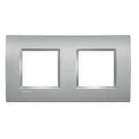 BTICINO LNA4802M2NS PLACA 2+2 MODULOS NIQUEL
