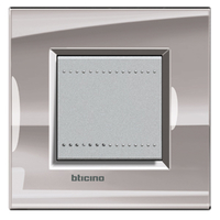 BTICINO LNA4802NS PLACA CON 2 MODULOS NIQUEL
