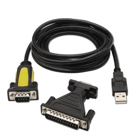 NANOCABLE 10030002 ADAPTADOR NANOCABLE 10.03.0002 - USB A SERIE - TIPO A/M-RS232 DB9M/ DB25/M - 1.8M