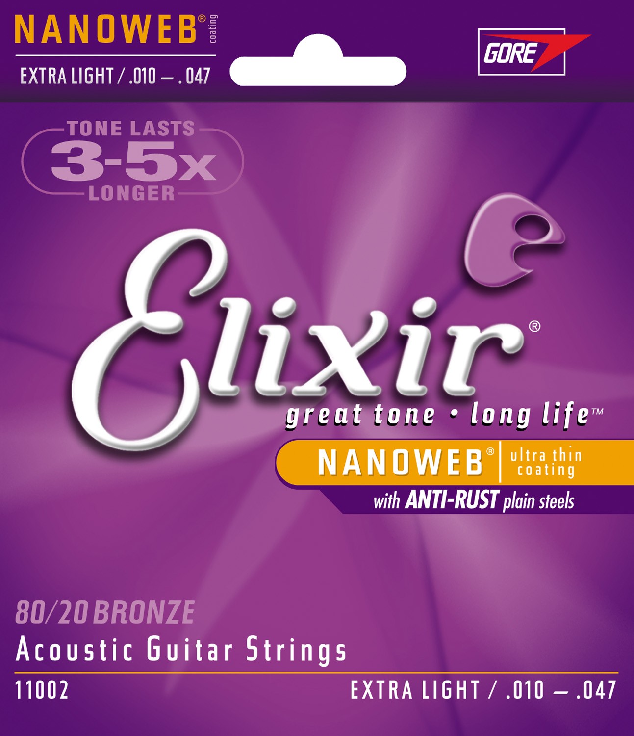 ELIXIR 11002 JUEGO CUERDAS ACÚSTICA ELIXIR EXTRA-LITE 10-47