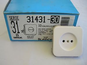 SIMON 31431-30 BASE ENCHUFE BIPOLAR BLANCO 31431-30