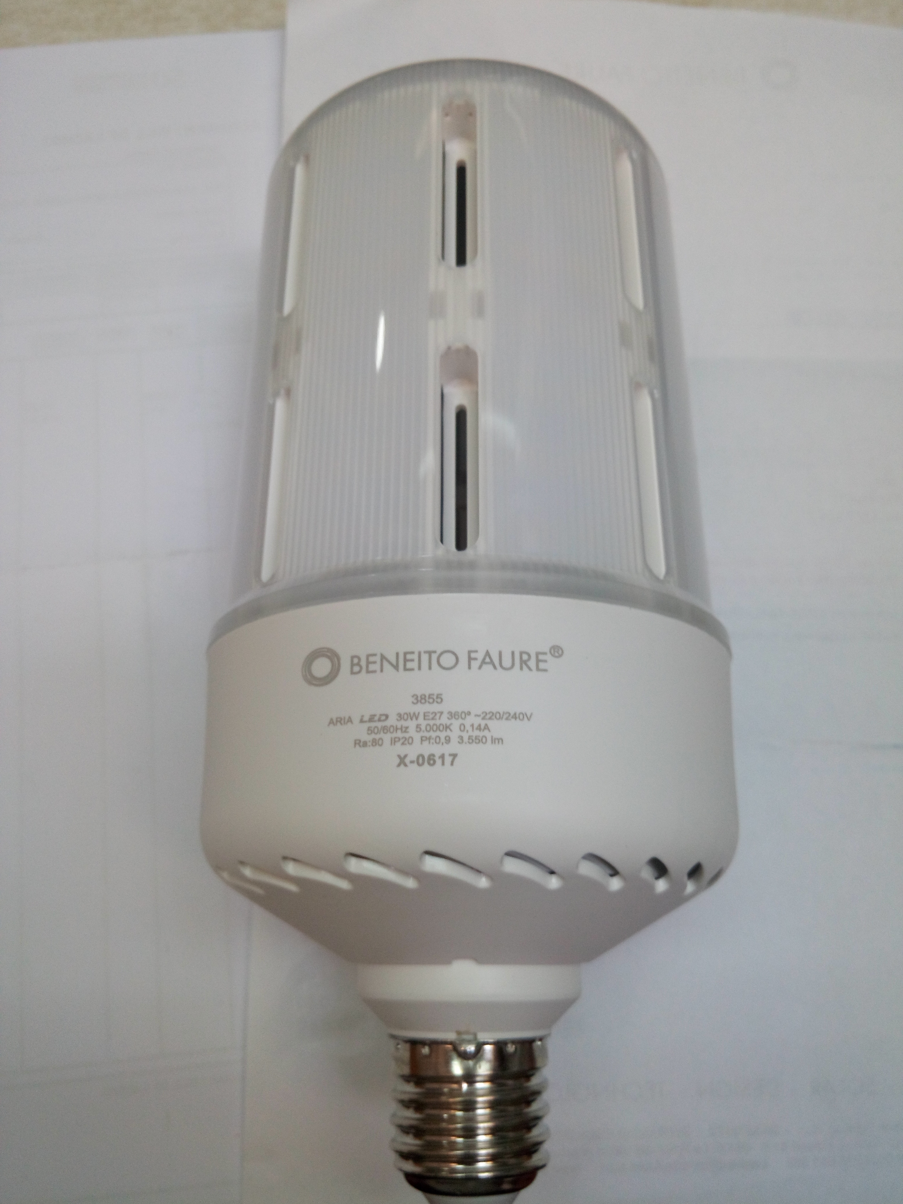 BENEITO&FAURE 3855 LAMPARA ARIA LED BENEITO&FAURE 30W E27 5000K 360º