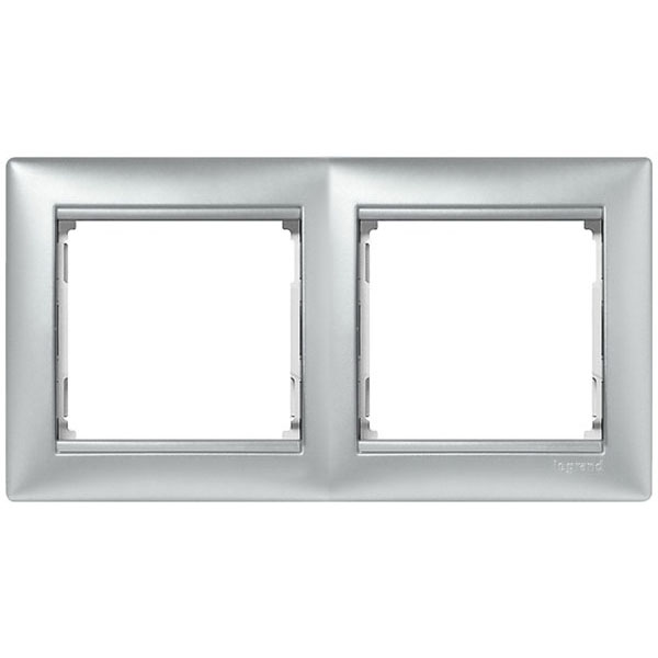 LEGRAND 770152 MARCO 2 ELEMENTOS HORIZONTAL ALUMINIO