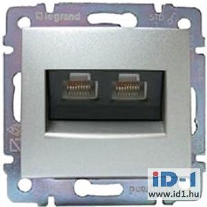 LEGRAND 770239 TOMA DOBLE RJ45 C5E UTP VALENA ALUMINIO