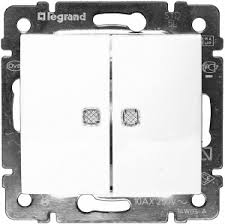 LEGRAND 774212 DOBLE CONMUTADOR LUMINOSO VALENA BLANCO