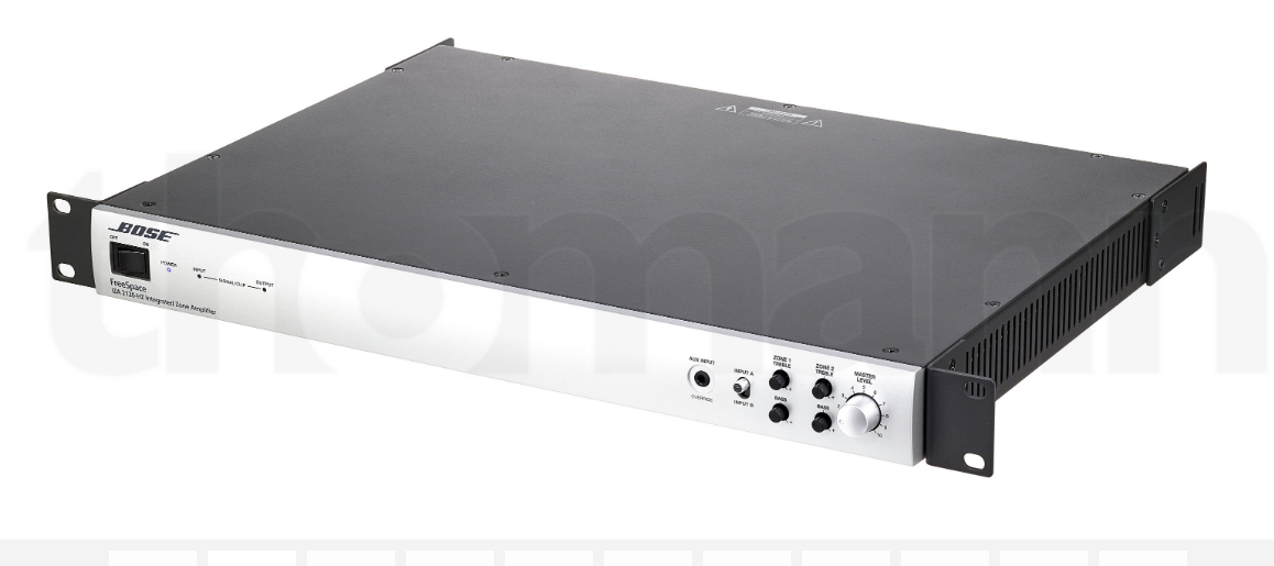 BOSE PRO B719782-2430  BOSE FreeSpace IZA 2120-HZ
Amplificador-previo integrado de dos zonas mono que proporciona