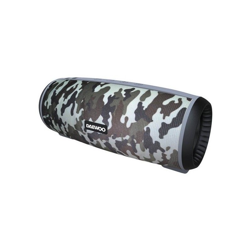 DAEWOO DBT10CAMUFLAJE ALTAVOZ PORTATIL BLUETOOTH DAEWOO DISEÑO CAMUFLAJE 12W FUNCION MANOS LIBRES RADIO FM, USB, 