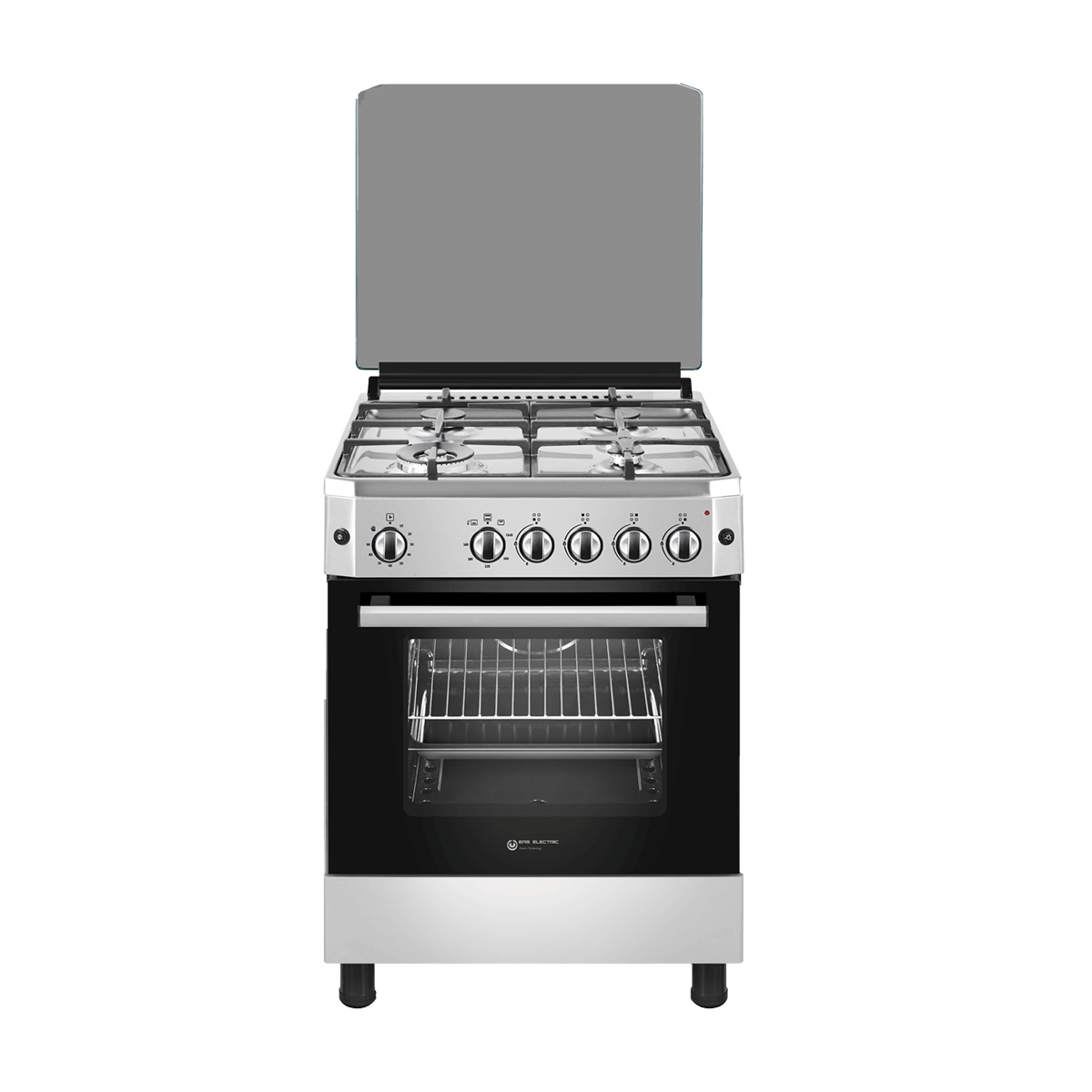 EAS ELECTRIC EFG660X COCINA DE GAS EAS ELECTRIC 4 fuegos de acero Horno de Gas con capacidad de 63 litros