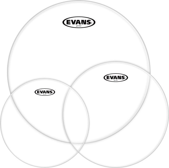 EVANS ETPG2CLRS PACK PARCHES EVANS TIMBALES G2 TRANSPARENTES