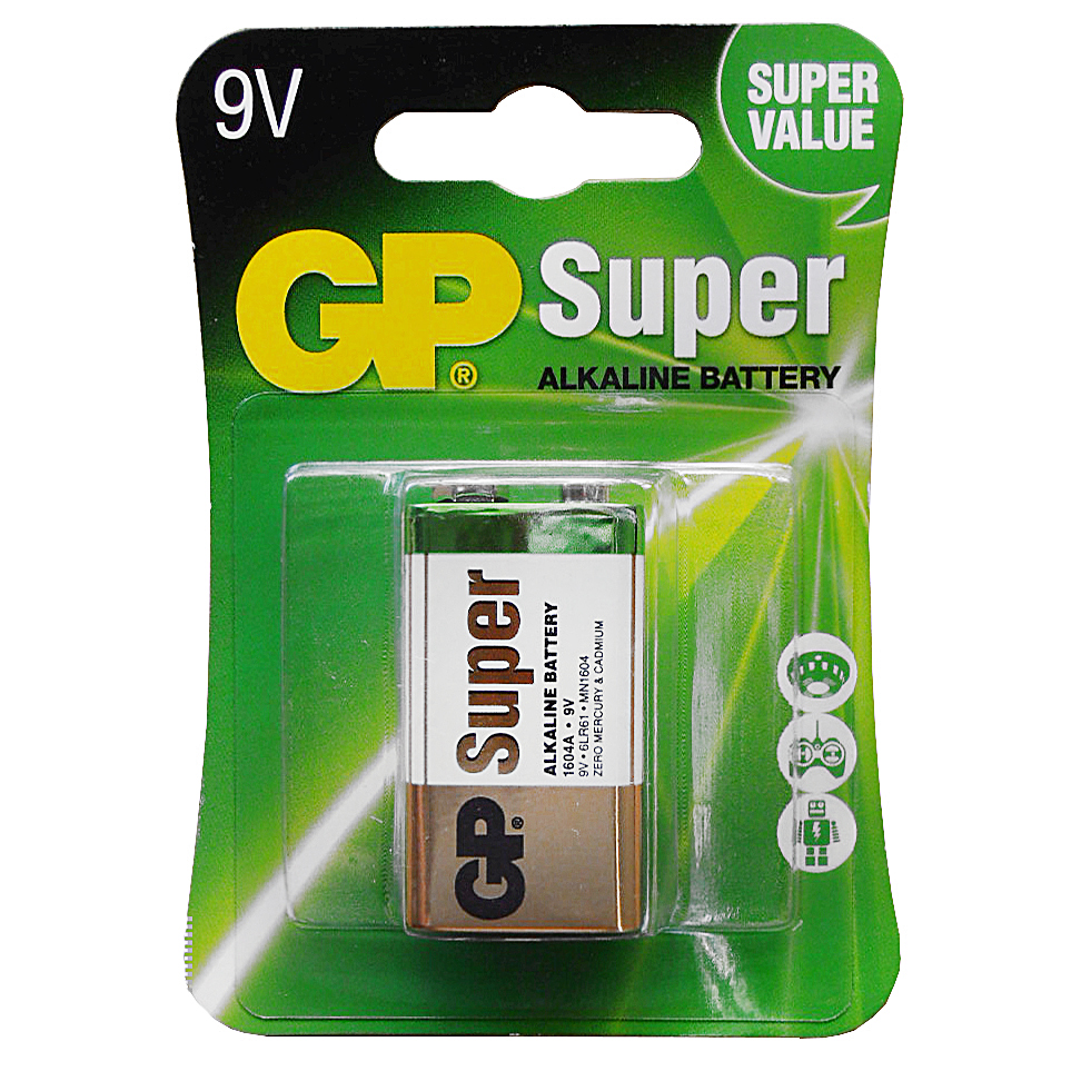 GP G010 PILAS 9V GP ALCALINA  6LR61