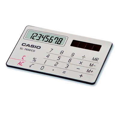 CASIO SL760 CALCULADOR CASIO PLANA DE BOLSILLO