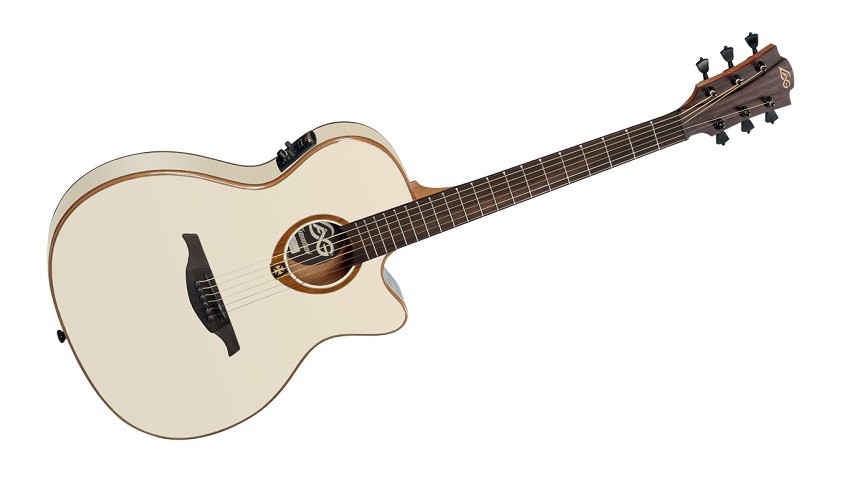 LAG T100ASCE-IVO GUITARRA ACUSTICA LAG ELECTRIFICADA SLIM AUDITORIUM TRAMONTANE BLANCA