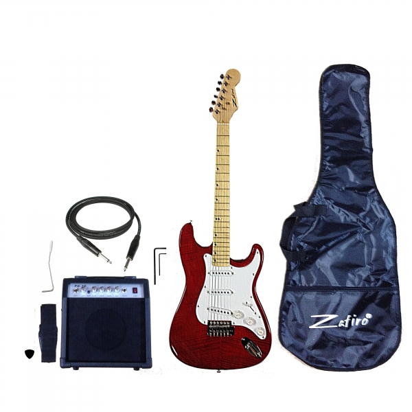 ZAFIRO ZPGE201RS PACK GUITARRA  ELECTRICA COLORES  ZAFIRO