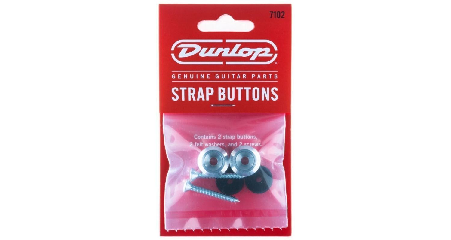 DUNLOP 7102 ENGANCHE CORREA DUNLOP CROMADO GUITARRA Straplok (bolsa 2 unidades)