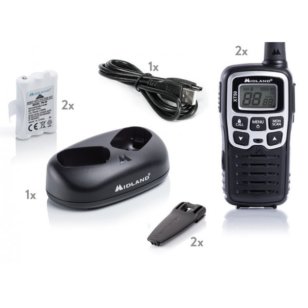 MIDLAND XT50 PMR WALKIE 446 MIDLAND XT50 + CARGADOR