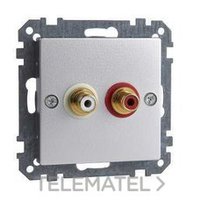 SCHNEIDER ELECTRIC MTN4350-0460 TOMA AUDIO 2 RCA ALUMINIO