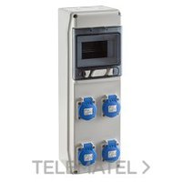 IDE SV4100 SV 4 100 CAJA MONTADA 4 SCHUKOS ESTANCA
