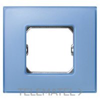 SIMON 27771-63 PLACA SIMON 27 CON 1 ELEMENTO AZUL MATE