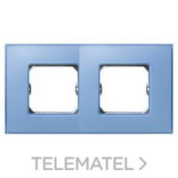 SIMON 27772-63 PLACA SIMON 27 CON 2 ELEMENTOS AZUL MATE