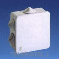 SOLERA 604 Caja estanca con conos. De 80 x 80 x 35. 7 conos para tubo Ø máximo 20 (M20). Color gris.