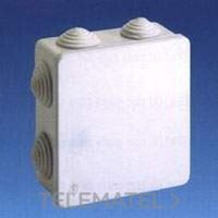 SOLERA 615 Caja estanca con conos. De 100 x 100 x 45. 7 conos para tubo Ø máximo 25 (M25). Color gris.