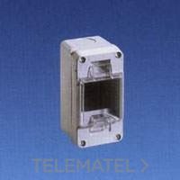 SOLERA 898 Caja estanca de distribución de 3 elementos.IP54. IK07. Color blanco y puerta fumé . Dimens