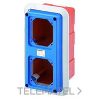 GEWISS GW66743N CJ.MO.EMPOTRARCON TP.TROQ.PREP.2 FT.ES